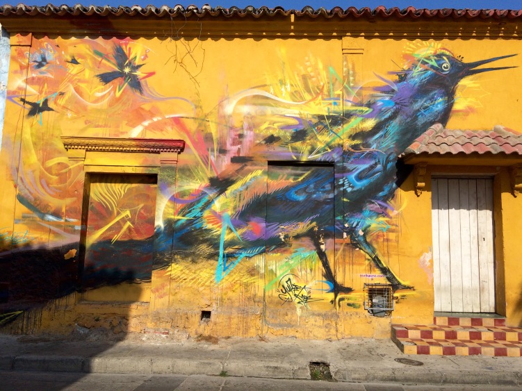 phyllthis street art in Getsemani, Cartagena Colombia 